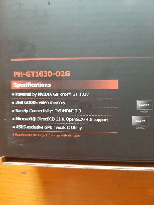 ASUS nVIDIA GEFORCE GT 1030 GPU