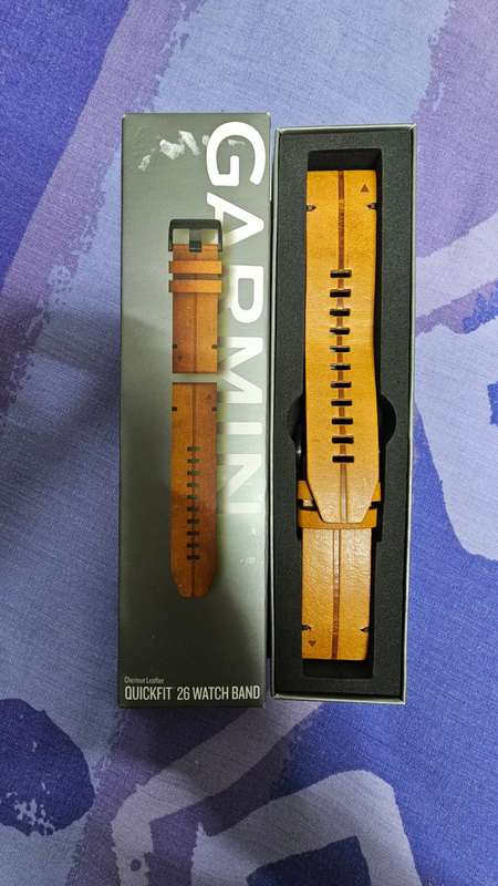 Garmin QuickFit 26 Watch Band - Chestnut Leather