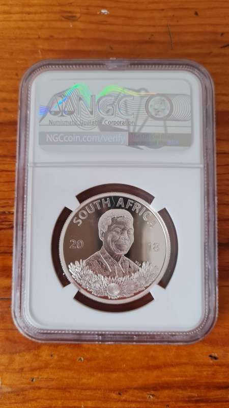2018 Protea S.Africa Silver 1 Rand - Life of a legend - Nelson Mandela - Robben Island