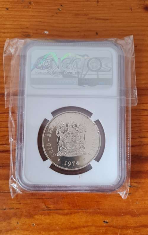 1974 S.Africa Silver 1R - Pretoria Mint Anniversary