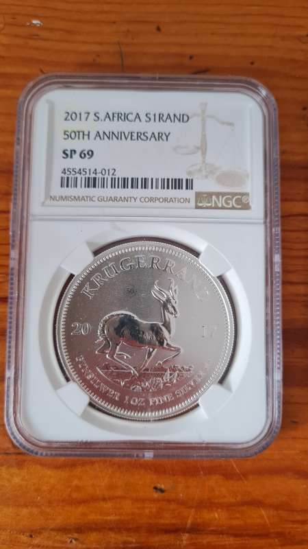 2017 S Africa Silver Kruger 1 Rand - 50th Anniversary
