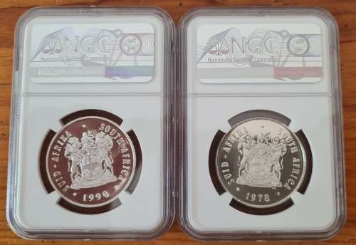 Please read Carefully! 1978 and 1990 SA Silver Rand swapped while grading