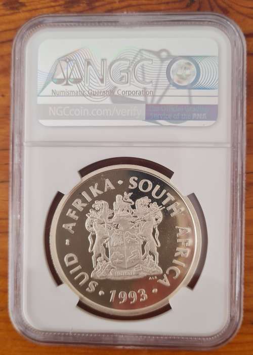 1993 SA Silver 2 Rand - Peace - PF69 Ultra Cameo