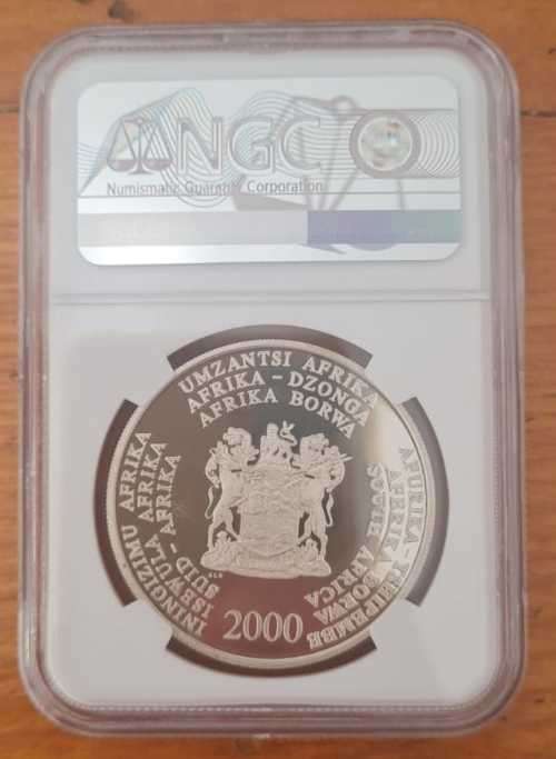 2000 Silver 2 Rand - Octopus PF68
