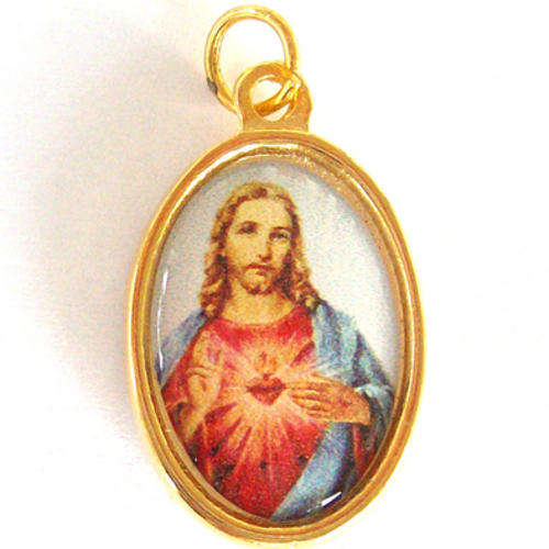 Christian/Catholic Medal - Sacred Heart & Virgin of Carmel