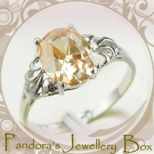 925 Sterling Silver 2.55ct Topaz Ring Size 7