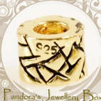 Gold EP 925 Sterling Silver PANDORA Bead Charm
