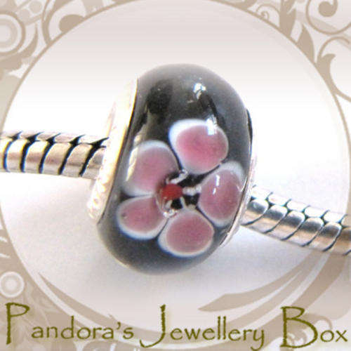 "PANDORA" Stamped MURANO Charm with 925 Core for Pandora Bracelet