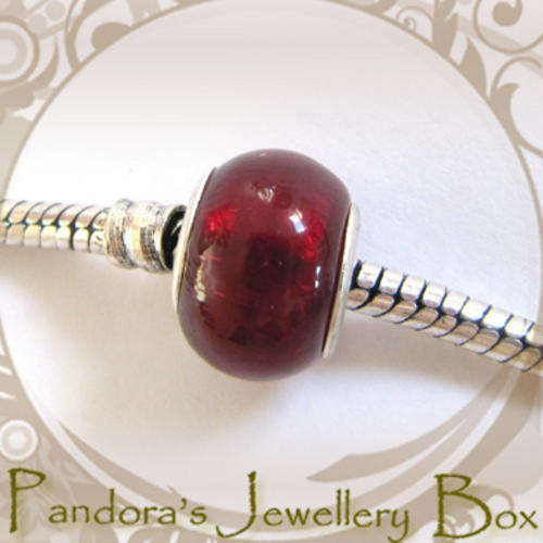 "Vibrancy" MURANO Bead Charm with Sterling Silver Core for PANDORA Bracelet