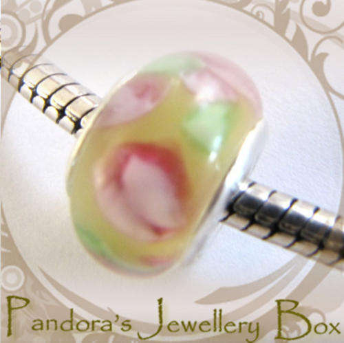 "PANDORA" Stamped MURANO Charm with 925 Core for Pandora Bracelet