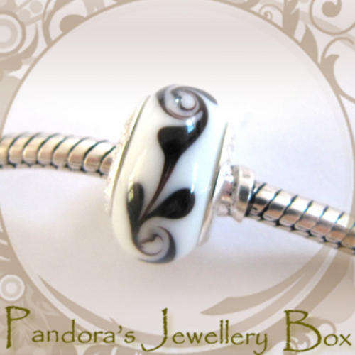 "PANDORA" Stamped MURANO Charm with 925 Core for Pandora Bracelet