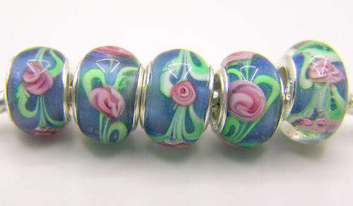 5pcs Superb Murano Glass Bead Charms for Pandora Bracelet