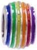 Handpainted "Rainbow" Enamel Solid 925 Sterling Silver Bead Charm for PANDORA Bracelet