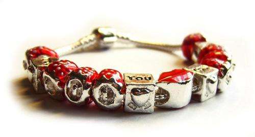 SALE!!! R38.50 Each! 13 x "Delicious" 925 Sterling Silver EURO Charms & Free Bracelet