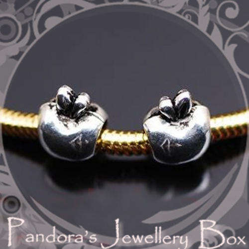 APPLE Tibetan Silver Bead Charm
