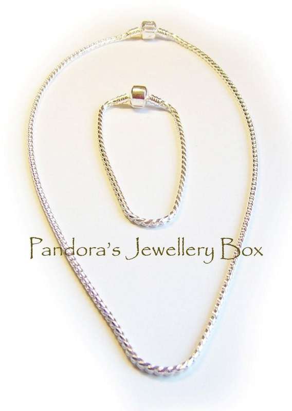 925 Sterling Silver EURO Bracelet & Necklace Set - unique robe design!