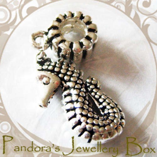 NEW & ONE ONLY!! Seahorse Dangle 925 Sterling Silver EURO Bead Charm
