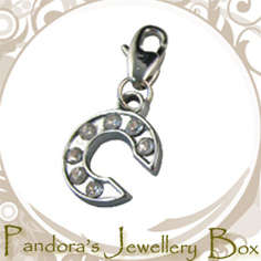 MAKE YOUR OWN UNIQUE CHARM BRACELET - Tibetan Silver Crystal LOBSTER CLASP Letter Charm
