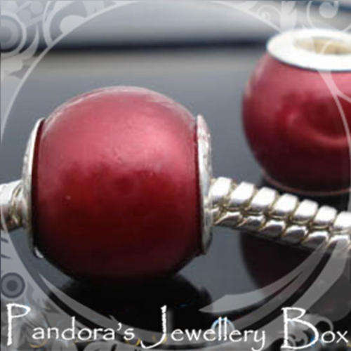 NEW! Pearl EURO Bead Charm with 925 Sterling Silver Core - Best WHOLESALE Price!