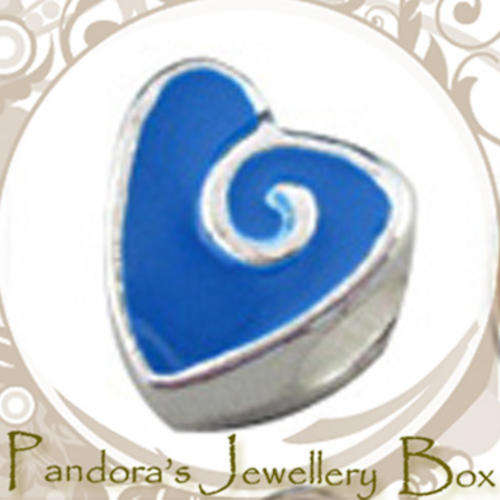 NEW! Enamel Heart EURO Bead Charm