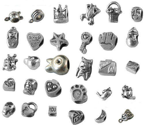 From R1 Each - 30 x Tibetan Silver EURO Bead Charms