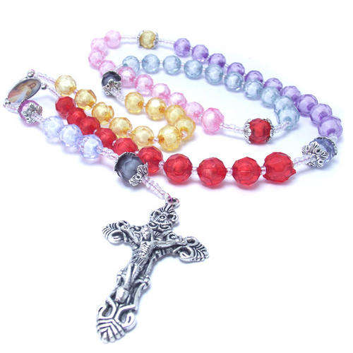 Handmade Christian Holy Rosary - Lucite Beads (94cm)