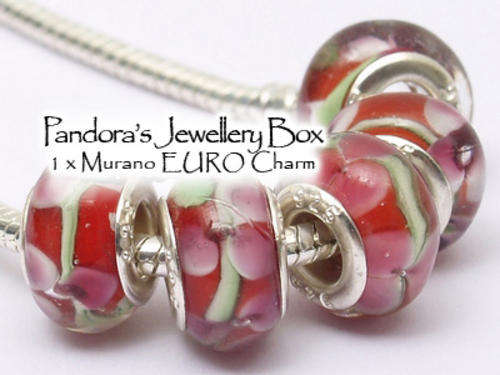 DESIGN YOUR OWN CHARM BRACELET: 1x Murano EURO Charm