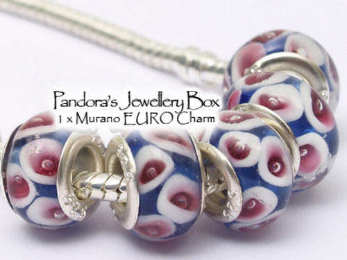 DESIGN YOUR OWN CHARM BRACELET: 1x Murano EURO Charm