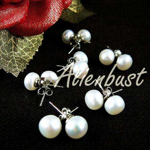 white freshwater pearl earrings