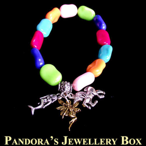 Tweens Lucite FANTASY Charm Bracelet - *Pandora's Box Jewellery Design*