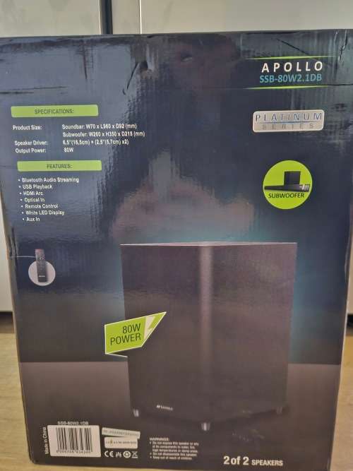 SANSUI APOLLO 2.1 SOUDBAR - BRAND NEW!!