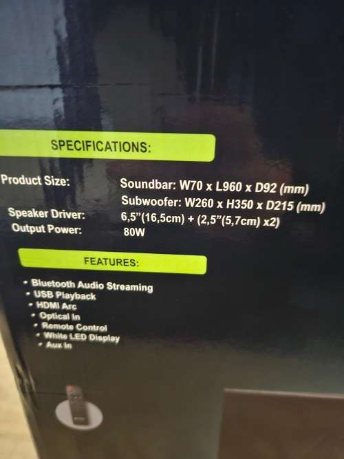 SANSUI APOLLO 2.1 SOUDBAR - BRAND NEW!!