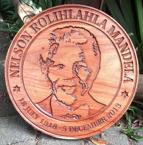 Nelson Mandela Memorial Wall Medallion.