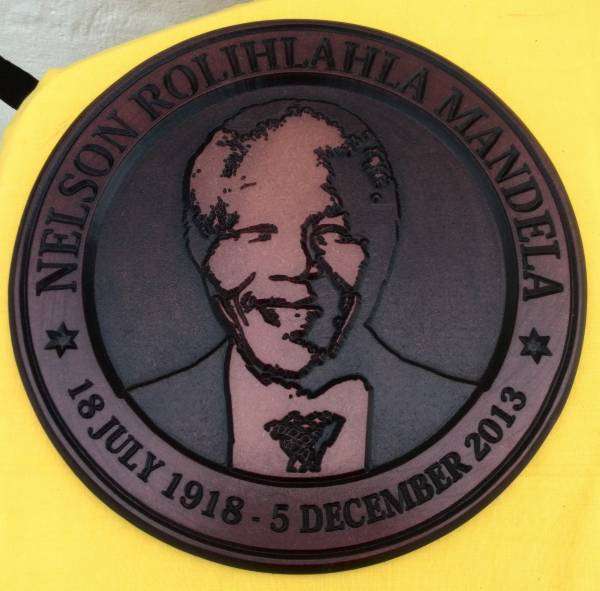 Nelson Mandela Memorial Wall Medallion.