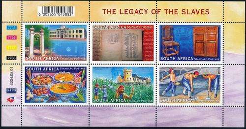 RSA - 2004 - FULL UNMOUNTED SHEET - "THE LEGACY OF THE SLAVES" - VIEW BELOW