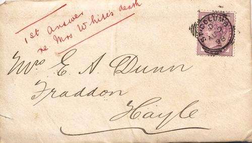 GB - QUEEN VICTORIA ON COVER!!! - ENVELOPE STAMPED ST COLUMB 1898! - 104 YRS OLD