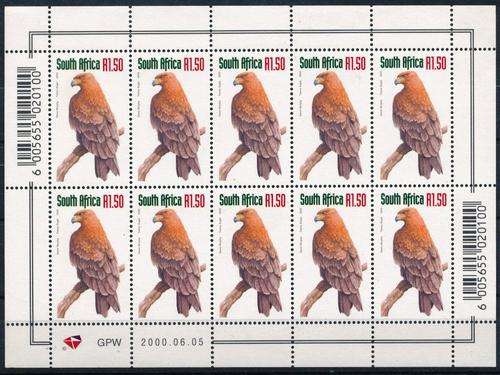 RSA - 2000 - SACC1256 - ADDITIONAL STAMPS TO 6th DEFINITIVES - FULL SHEET - CV = R 150.00 - VIEW