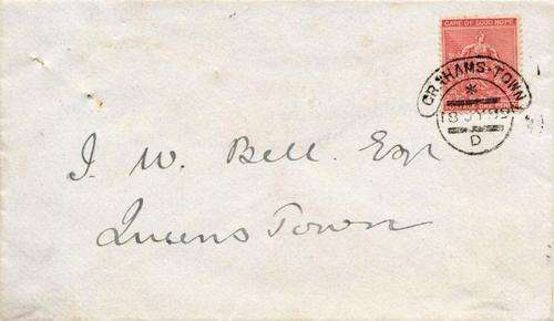 COGH - 1889 - 1d ON COVER!! - LOVELY CANCELS SENT GRAHAMSTOWN TO QUEENSTOWN - VIEW BELOW