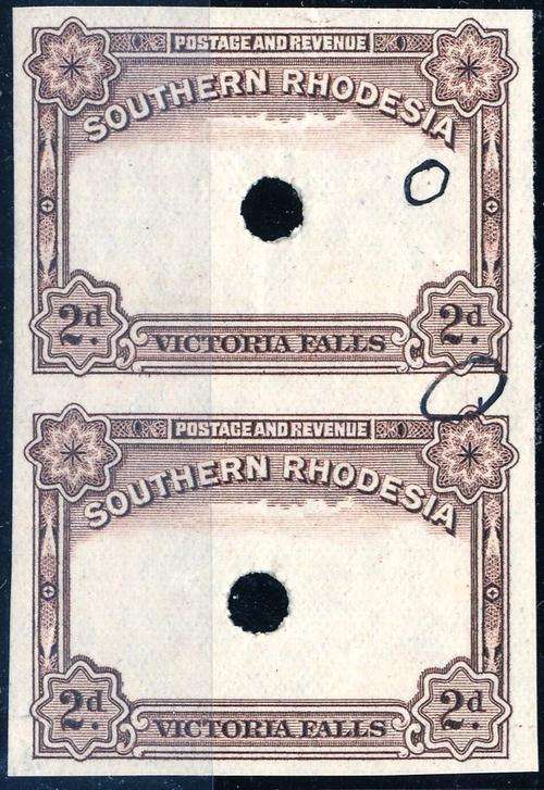 SOUTHERN RHODESIA - VICTORIA FALLS - SCARCE ARCHIVAL PROOFS - A PAIR! - VIEW BELOW