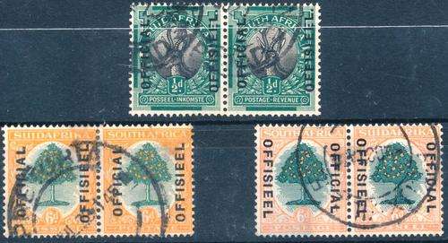 SA UNION - THREE SCARCER "OFFICIALS" - SACC5, SACC7 & SACC8 - FINE USED - CV = R 1,100.00!