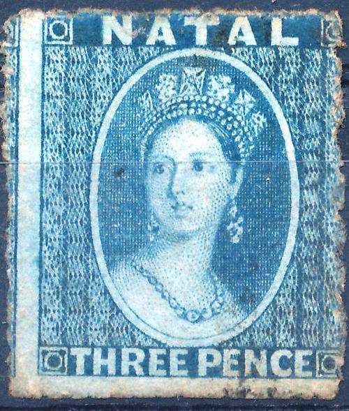 NATAL - CHALON - 1859 - SACC9 - FINE USED - CAT VALUE = R 700.00!!! - VIEW BELOW