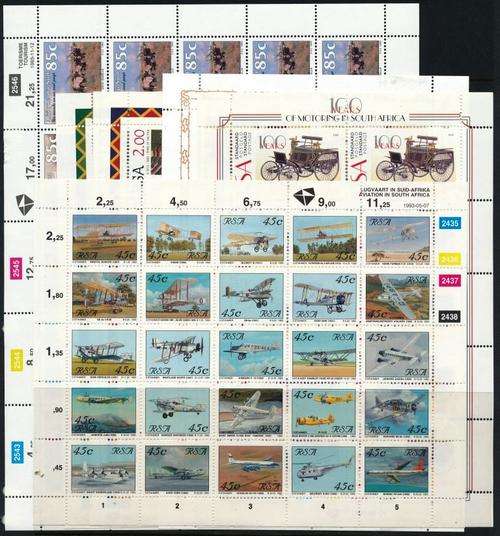 RSA - FULL COMPLETE UNMOUNTED MINT SHEETS - VIEW BELOW - CAT VAL = R 342.00