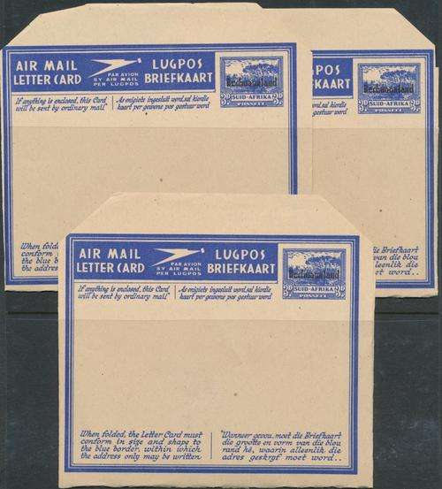 BECHUANALAND - 3 X SA AIRMAIL LETTER MINT - OVERPRINTED "BECHUANALAND"-  VIEW BELOW