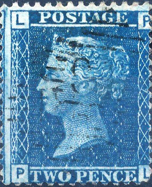GB - QUEEN VICTORIA - 2d BLUE! - SG 45 (Plate 7) - CV = R 915.00!! - READ BELOW