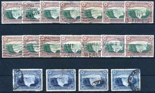 SOUTHERN RHODESIA - LARGE AMOUNT OF LARGE VIC FALLS - FINE USED