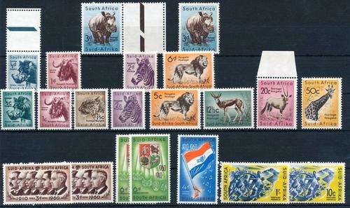 RSA & UNION - A MIXTURE OF ANIMALS - STERLING + DECIMAL + OTHERS - UNMOUNTED & MOUNTED MINT - VIEW