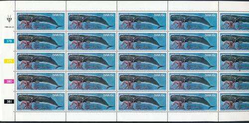 SWA - WHALES - A SUPERB SHEET (15c)  BUT IF YOU BUY YOU GET THE FD COVER FOR FREE!!! - VIEW BELOW