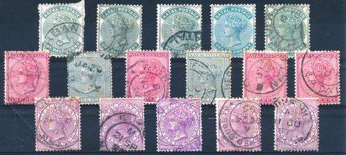 NATAL - A FEW QUEEN VICTORIA USED ON CARD - CAT VAL = R 634.00 - READ BELOW
