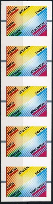 RSA - FRAMA LABELS - "SPECIMEN" COLOUR STRIP - SCARCE!! - VIEW BELOW (X)
