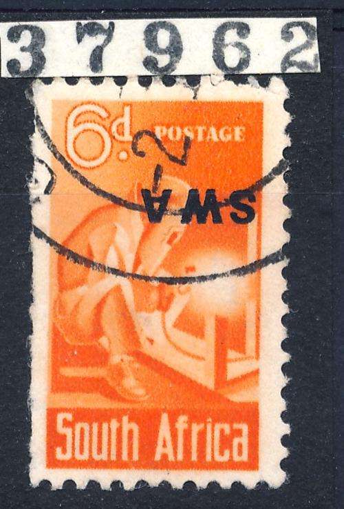 SWA - WAR STAMP WITH INVERTED OVERPRINT - USED (WITH CERTIFICATE) - MINT PR CV = R 14,000.00!! READ